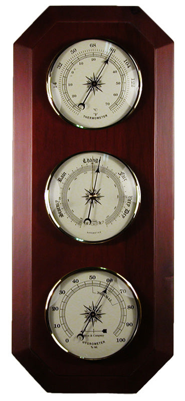 Dial Type Barometer with Thermometer Hygrometer Weather Station, 3 in 1 Weather Station for Indoor and Outdoor, Combined Weather Dial Wall Hanging
