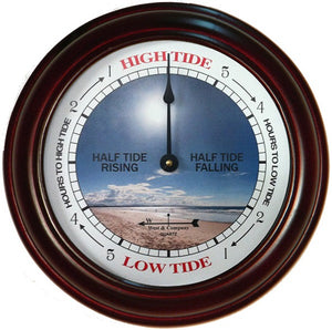 Copy of 6" Classic Wooden tide clock with Beachfront tide dial artwork