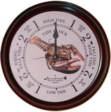 6" Classic Wooden tide clock with Lobster dial artwork