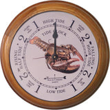 9.5" Classic Wooden tide clock with Lobster artwork