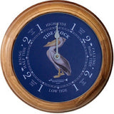 6" Classic Wooden tide clock with Perky Pelican artwork