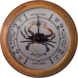 9.5" Classic Wooden tide clock with Blue Crab artwork