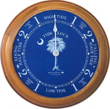 9.5" Classic Wooden tide clock with Palmetto artwork