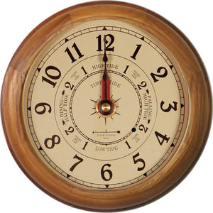 9.5" Classic Wooden Tide & Time clock with Cream dial