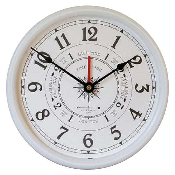 White Tide & Time Clock with combination dial