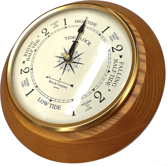 Deluxe 8 Inch Tide Clock with curved glass lens